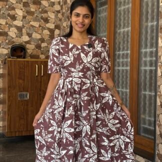 Brown cotton maxi