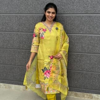 Roman silk Party wear three piece set