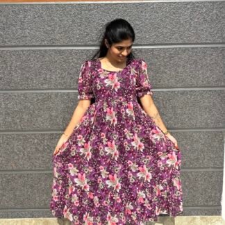 Purple georgette maxi