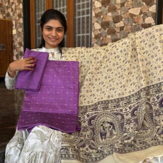 Purple raw silk set