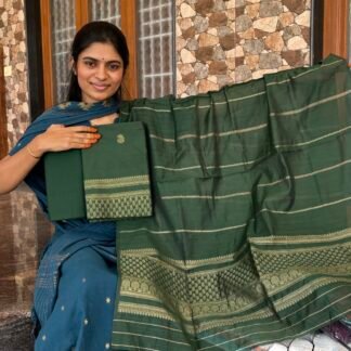 Bottle green Daman silk