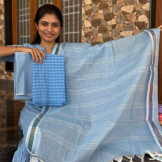 Blue soft cotton 3 piece