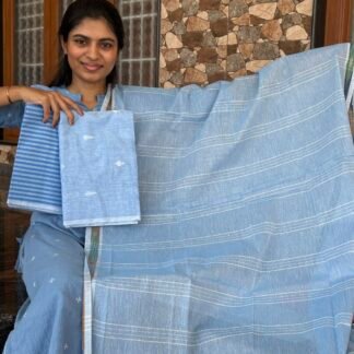 Cotton blue striped 3 piece