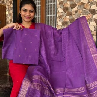 Premium Lavender zari butta suit
