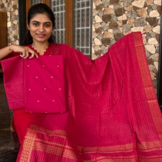Premium Pink zari butta suit