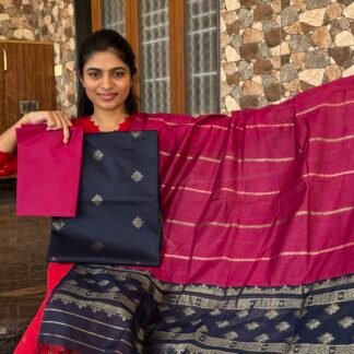 Navy with Pink kolam set