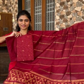 Maroon Mayuri silk set