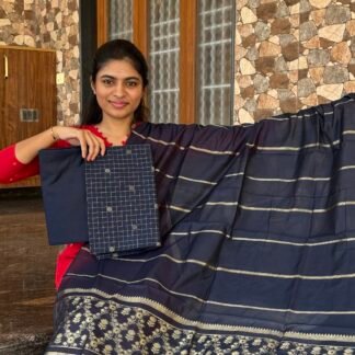 Navy Mayuri Silk set