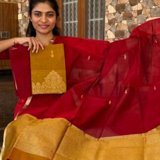 Yellow with Red silk cotton(MS201)