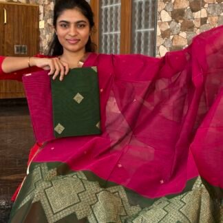 Dark olive green with pink(MS209)