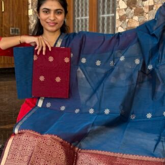 Maroon with blue(MS213)