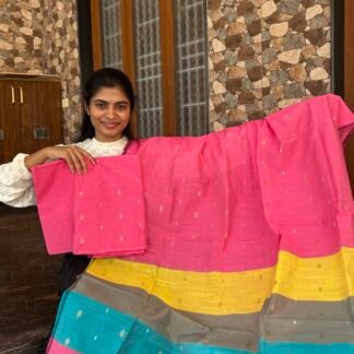 Budget Pink Fancy Raw silk set