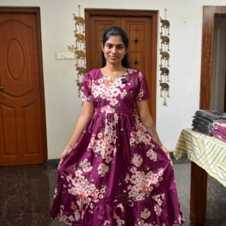 Purple Jaipur cotton maxi