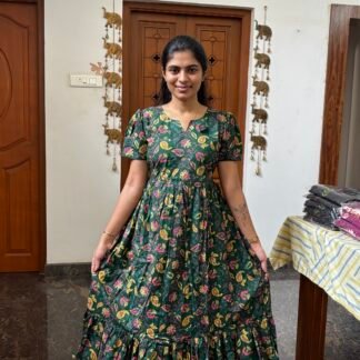 Bottle green Jaipur maxi
