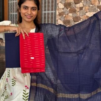 Red and blue soft cotton 3 piece set