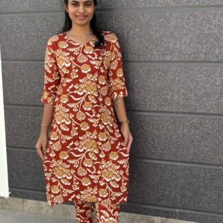 Brown orange readymade coord