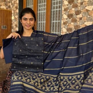 Navy mayuri silk