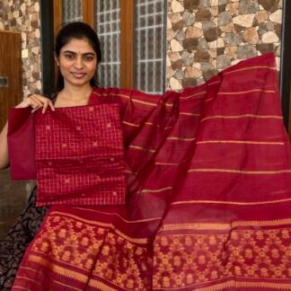 Maroon Mayuri silk