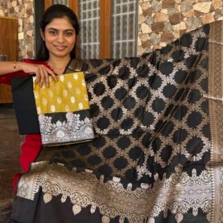 Yellow with black brocade set-2
